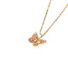Gold-Plated Crystal Zirconia Butterfly Choker Necklace - Fresh Pastoral Style