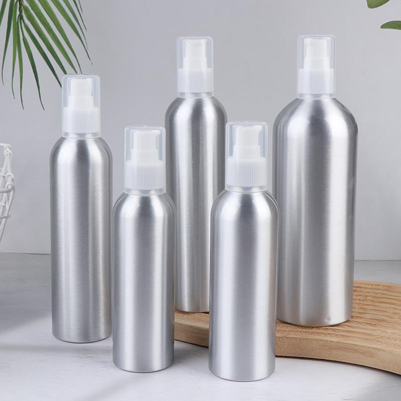 Butelki Aluminiowe Wielokrotnego Użytku 30/150/500ml – Przenośne Puste Pojemniki z Zakrętkami Pełnego Zakrycia na Balsam i Kosmetyki