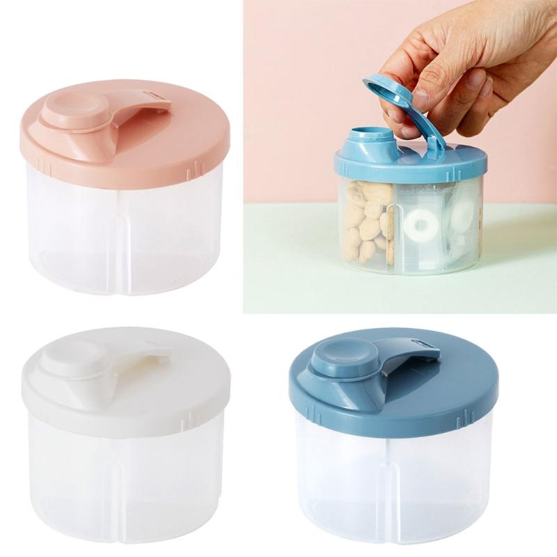 4 Compartments Portable Reusable Baby Food Storage Box Snacks Cups Newborn Milk Powder Organizer Formula Dispenser