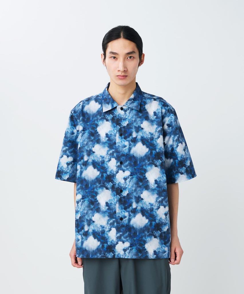 Patterned Shirt Mori Tops Shirt Long Sleeve NAVY M [Snow Peak] SH-26SU011 Men's Women's