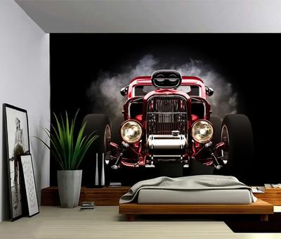 Hot Rod Tapestry Modified Car Tapestry Wall Hanging Art Bedroom Home Decoration Psychedelic Wall Tapestry Curtain Background