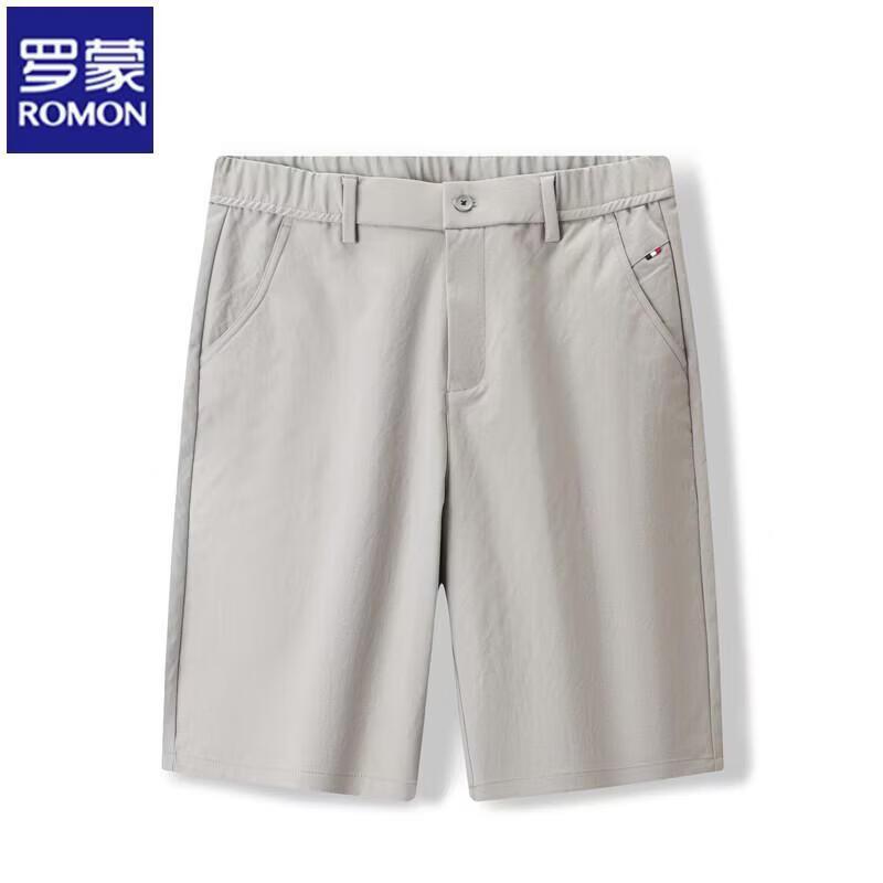 ROMON Men's Elastic Anti-Wrinkle Summer Shorts