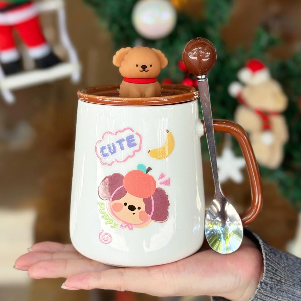 Weihnachtsgeschenk Mädchen Keramiktasse süße Tasse Souvenir praktisch Kinder neue Wassertasse 2025 Jungen
