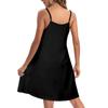 Women's Slim Fitting Dress Fashion Solid Color Round Neck Pocket Sling Strap Dress