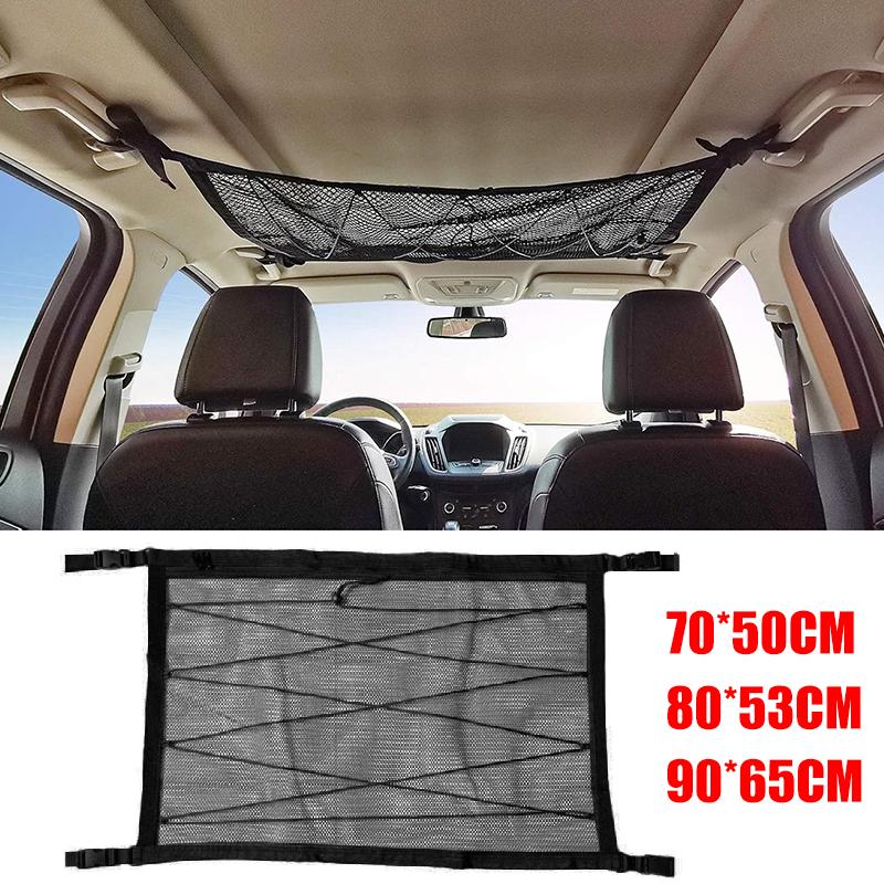 1PC Storage Net Space-saving Storage Top Net Luggage Net Polyester Car Mesh Bag Convenient Car Supplies Hanging Type Car Mesh Bag