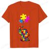 Funny Elephant Autism Awareness T-shirt for Women Acceptance Neurodiversity Summer Shirts Hip Hop Streetwear Short Sleeve Tees