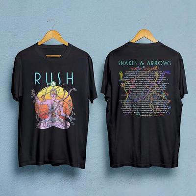 Rush T-shirt Snakes Arrows Tour 2007 Tour Shirt Double Sided T Shirt