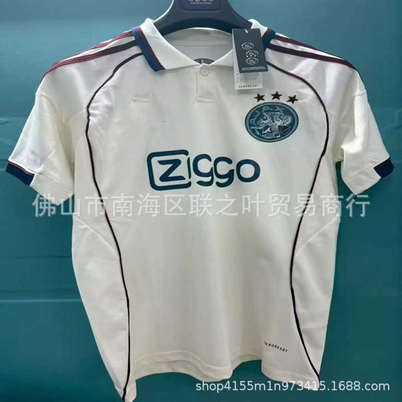 Ajax 2025-2026 Domácí Venkovní Třetí Dres Fotbalový Dres Krátký Rukáv Tréninkové Tričko Pánské Bambusové Vlákno
