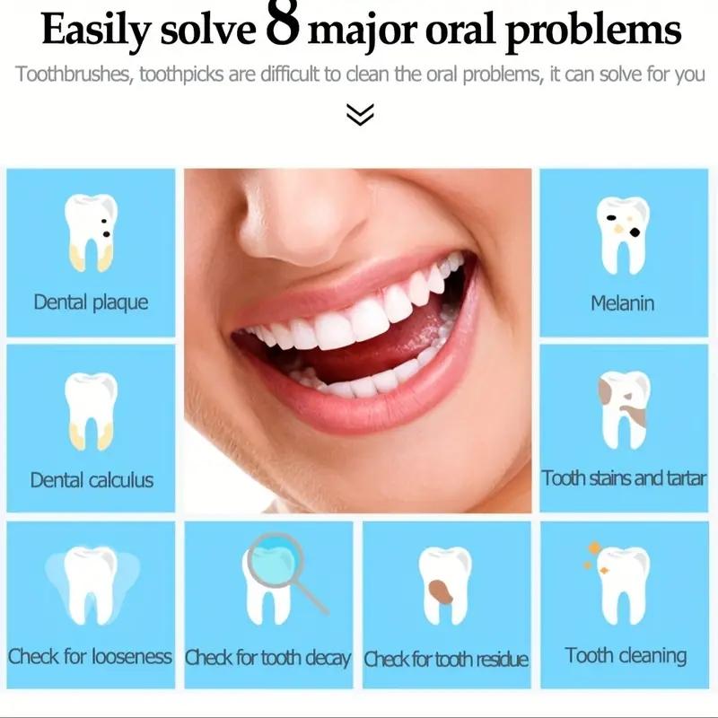 3PCS Stainless Steel Dental Tools Double Probe Oral Mirror Dental Tools Set Tooth Care Oral Cleaning Oral Dental Cleaning Kit