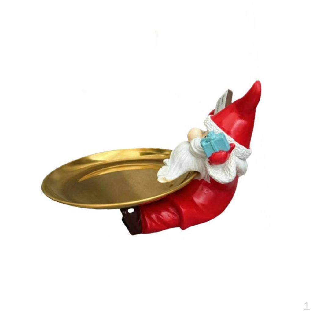 Santa Claus Figurine Christmas Decoration Adornment Decorative Cartoon Sculpture Statue for Shelf