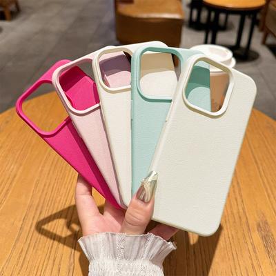 Leather Phone Case For iPhone 16 Funda iPhone 11 13 14 12 15 Pro Max Plus 16pro 15pro 13pro 16promax Soft TPU Back Carcasa Cover
