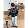 Kids Winter Retro Fair Isle Thick Knitted Sweater Unisex