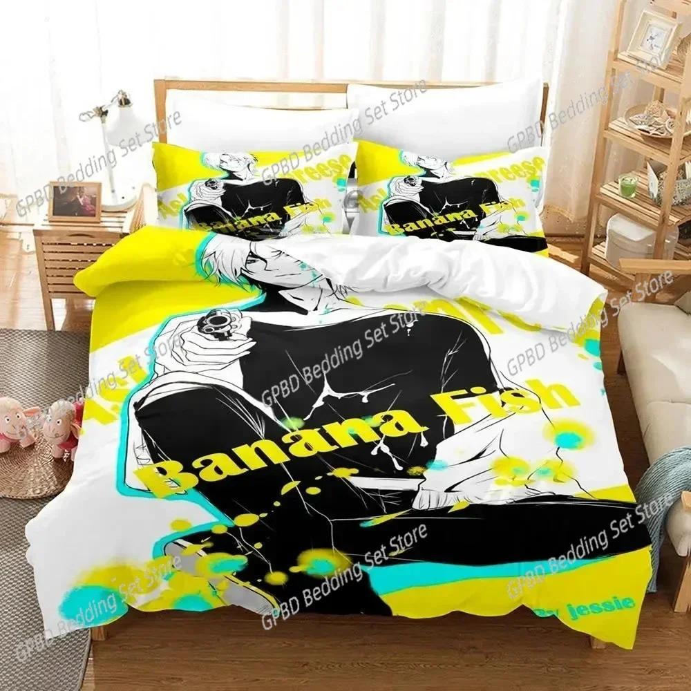 Anime Banana Fish 3D NEW Duvet Cover Pillowcase Bedding Set Adult Boy Girl Bedroom Decoration Children Single Double Large