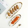 Nordic Ceramic Feather Plate Banana Leaf Tableware Fruit Snack Tray Kitchen Home Decoration Accessories Dinner Sushi Cake Plate