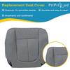 Priprilod Gray Perforated Leather Driver Side Bottom Replacement Seat Cover Compatible with Ford F150 Lariat 2009 2010 2011 2012 2013 2014