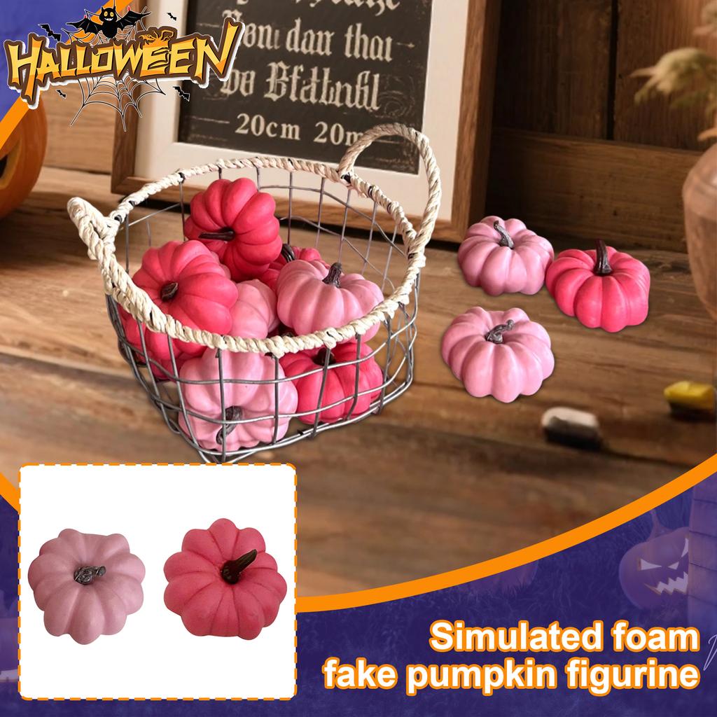 6PC Simulation Foam Fake Pumpkin Vegetable And Fruit Model Halloween Decorations