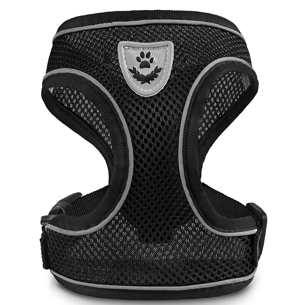 Reflektierendes Atmungsaktives Hundegeschirr im Westenstil mit Einziehleine für Kleine und Mittelgroße Hunde