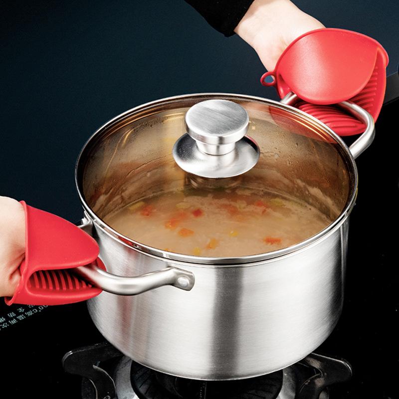 Silicone Anti-heat Grip Thick Microwave Hand Grip Kitchen Baking Mitts