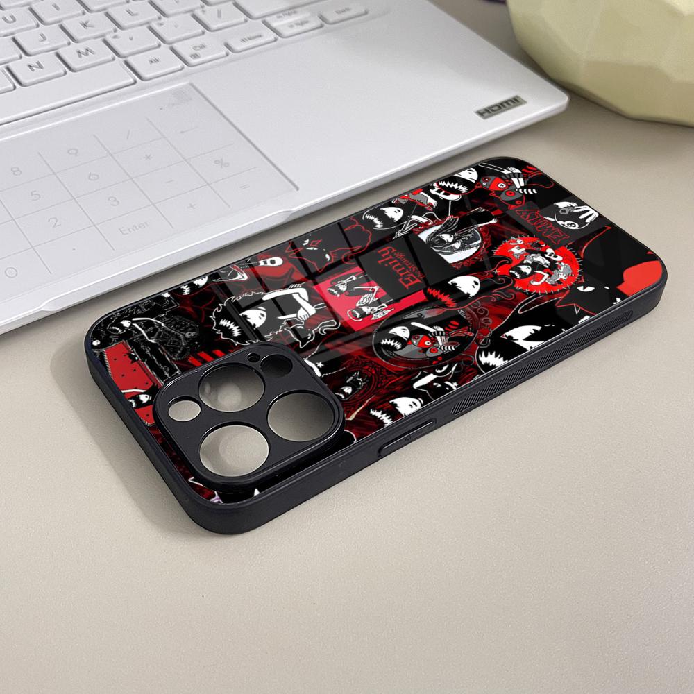 

E-Emily The Strange Phone Case Tempered Glass For IPhone 16 13 14 17 12 15 11 Pro Max Plus Mini XR SE2020 Coque iPhone 16e