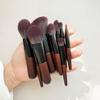 12-Piece Mini Portable Makeup Brush Set with Fiber Bristles: Powder & Eyeshadow Brushes, Complete Beauty Tool Kit.