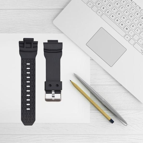 Watch Band Waterproof Sweat-proof Non-fading Durable Wear-resistant Breathable Soft Smart Wristwatch Strap Replacement for GA-150/200/201/300/310/GLX