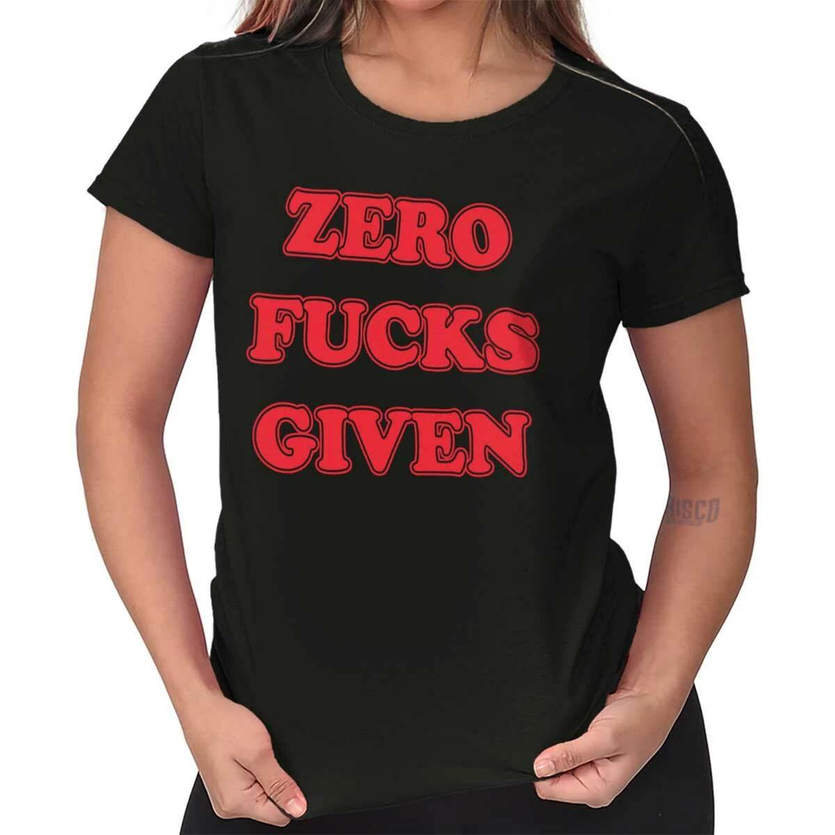 Zero F***s Given Funny Mature Dont Care Gift Graphic T Shirts for Women T-Shirts XXL