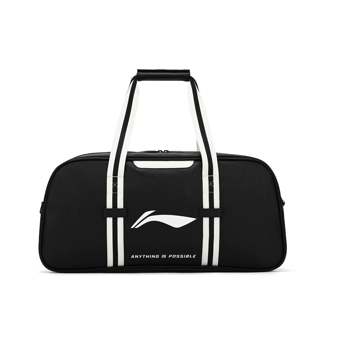 Li Ning PU Leather Travel Bag Unisex Black ABLW031-1