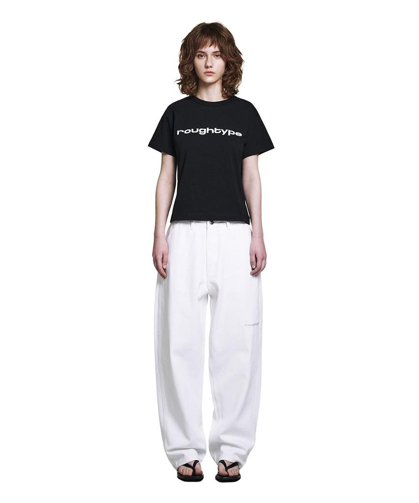 Lotaib Washed Patch Denim - White
