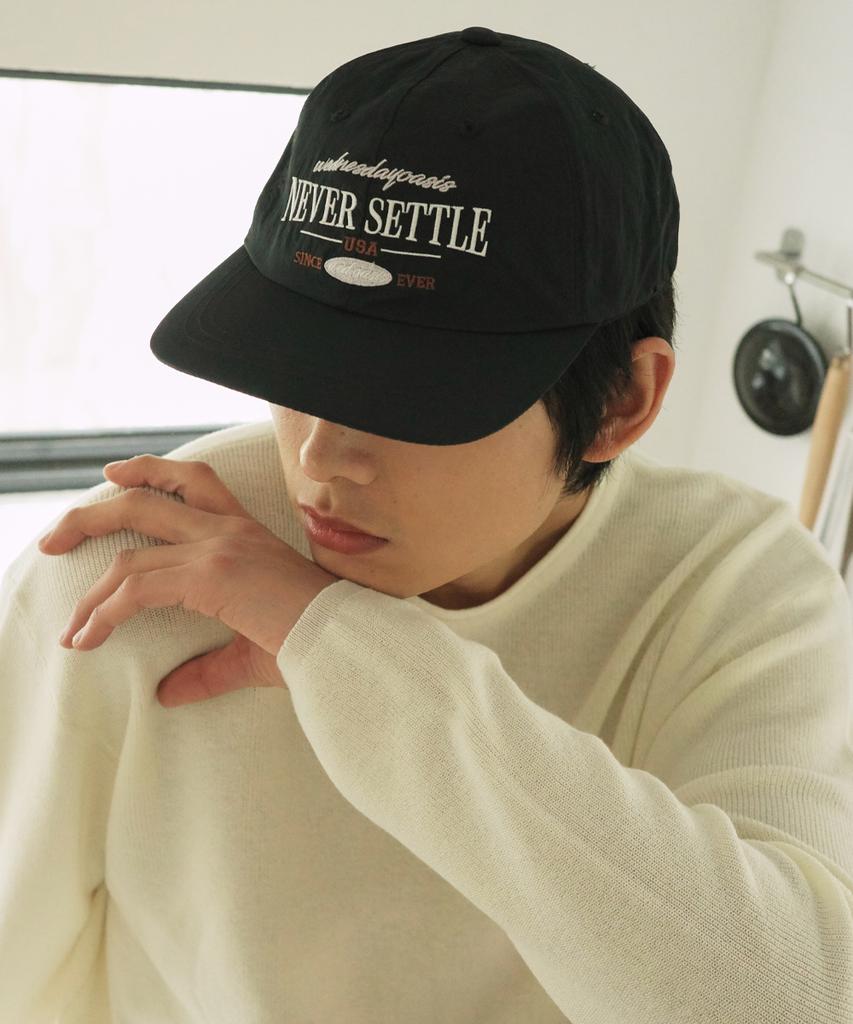 Wednesday Oasis Never Settle Nylon Ball Cap_Navy(W26Acc02)