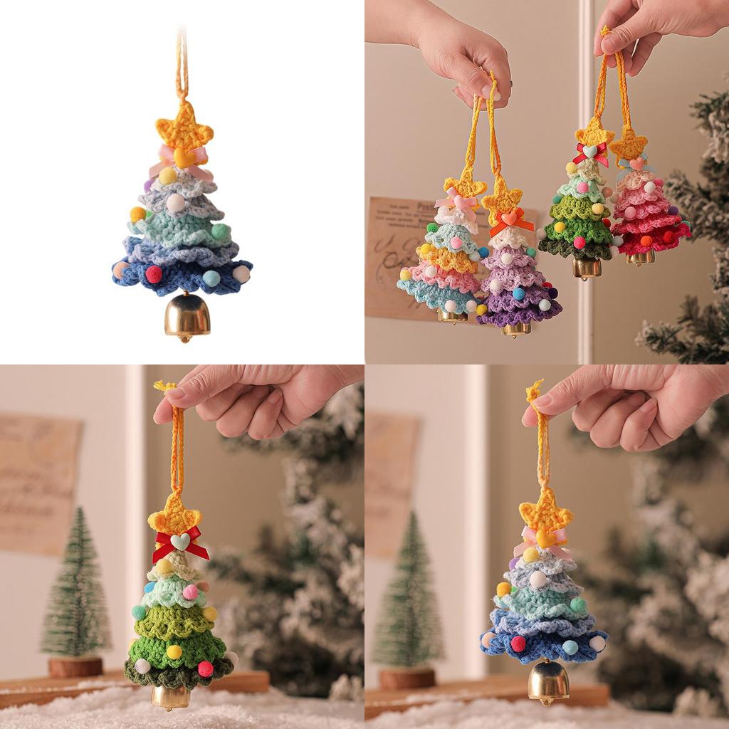 Wool Crochet Christmas Tree Decorations For Cars And Home Holiday Decorations