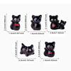 6pcs Cute Cat Miniature Figurines Kitty Desk Ornaments Resin Birthday Gift