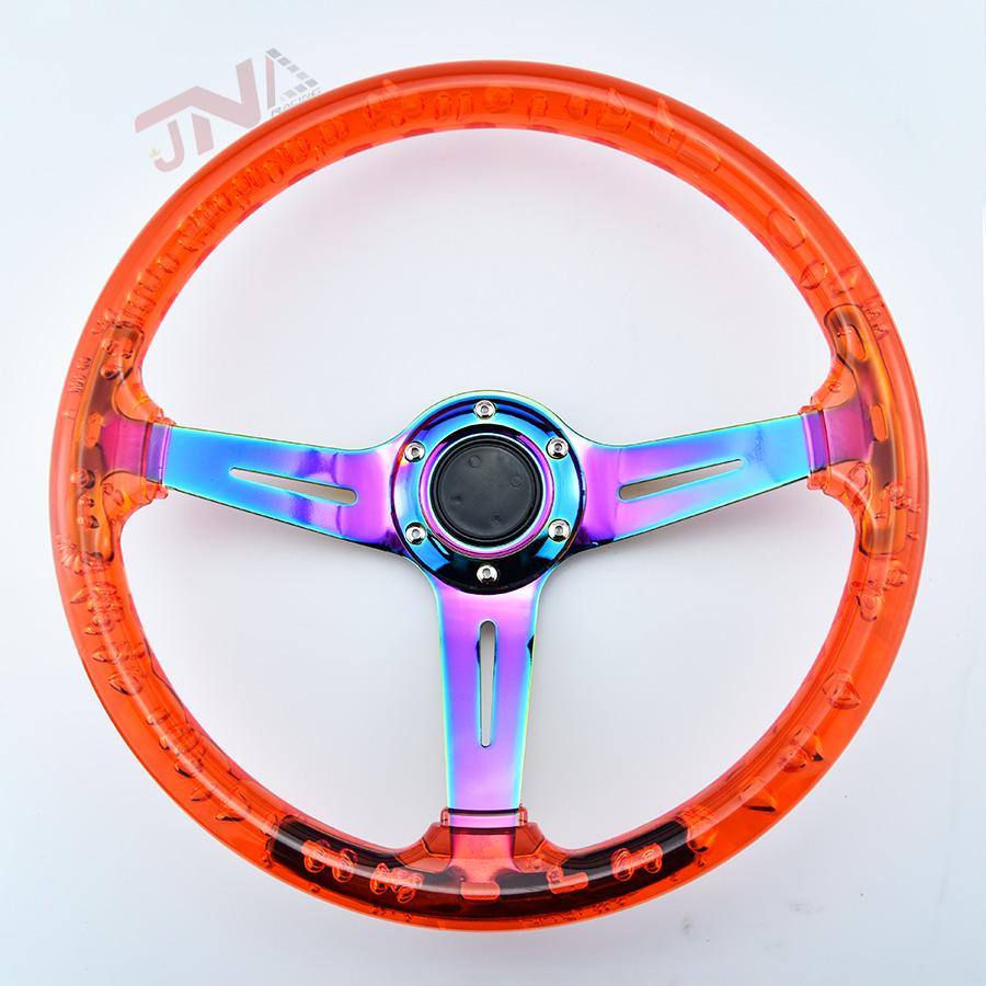 350mm Refitting Racing Sports Steering Wheel Universal Transparent Acrylic Steering Wheel