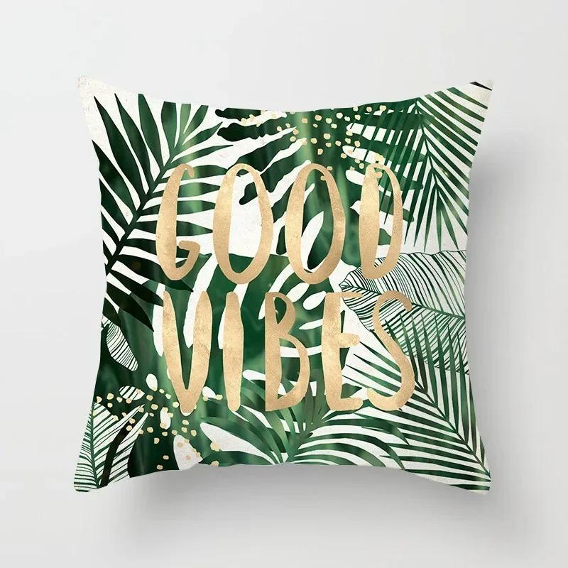 Sofa Home Decor Tropical Leaf Cactus Monstera Cushion Cover Throw Pillow Decorative Pillowcase