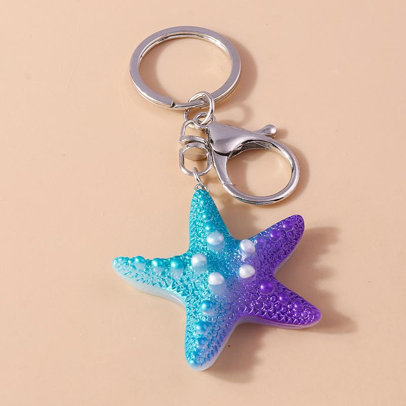 Cute Luminous Conch Keychain Marine Life Keyring Pendants for Car Key Holder Women Girls Handbag Accessories Jewelry Gifts