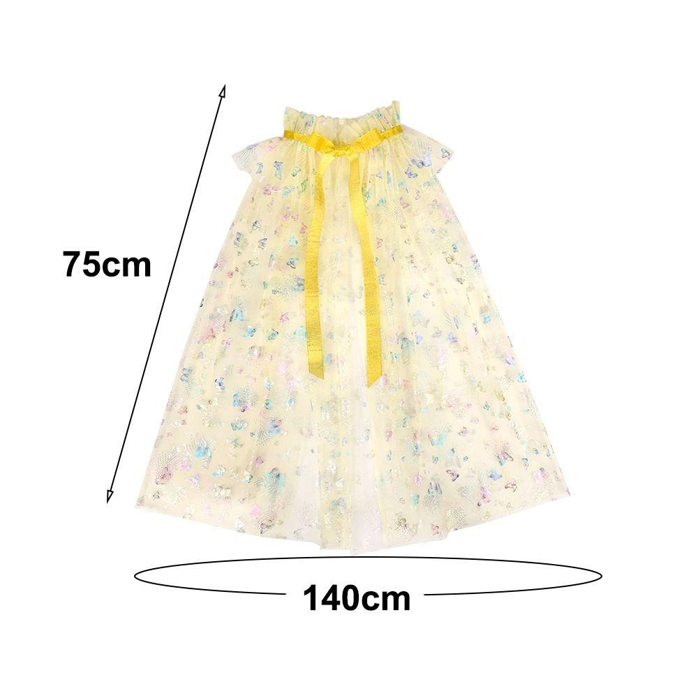 Cute Girls Princess Cape Mesh Elegant Dress Cape New Children Costume Cloak  Performance Accessory