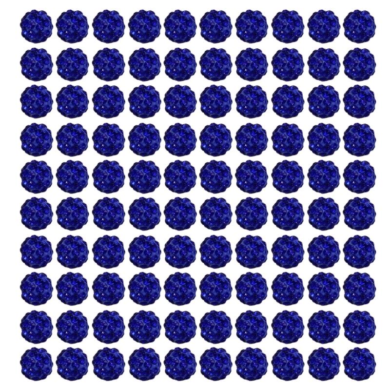 Set of 100 Assorted Color Craft Beads 10mm Disco Ball Clay Bead Jewelry Supplies