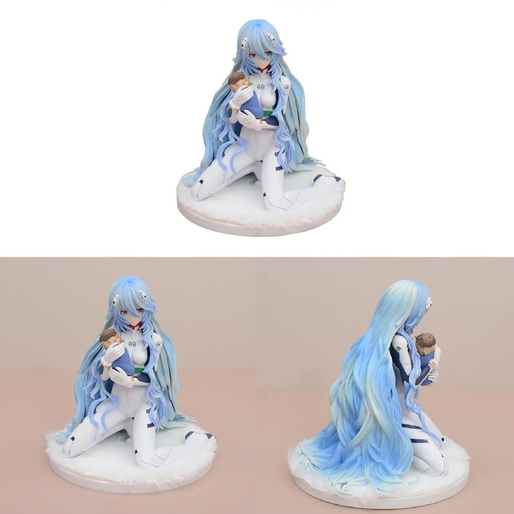 Hair Long Evangelion Blue Ayanami Rei Pvc Action Figures Model Toy Decoration