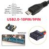 Xiwai USB Motherboard Header auf Micro USB Adapter Verlängerung für Mini Monitor Sensor Panel Kamera 2.0 9-Pin 10-Pin 5-Pin Kabel, 1,65ft/50cm,
