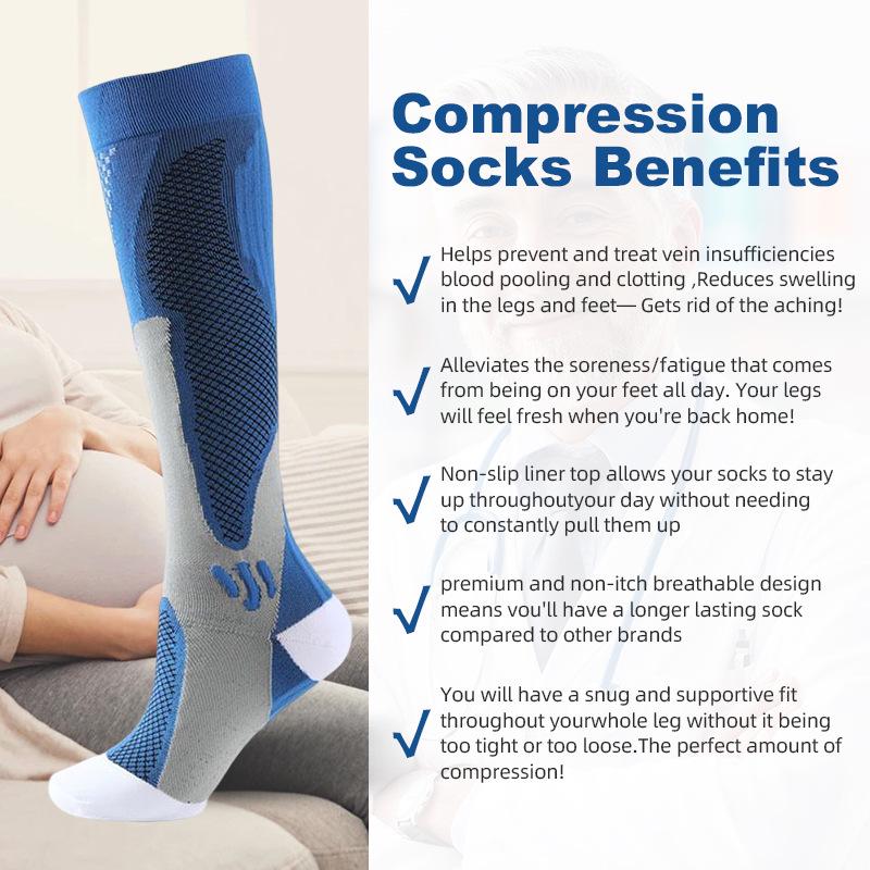 Unisex Compression Sports Socks for Running, Yoga, and Jumping