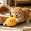 Jouet pour animal de compagnie avec papier sonore intégré Design de jouet Peluche douce Résistance à la morsure Jouet de dentition Forme de fruit mignonne Jouet à mâcher interactif pour chats et chiens