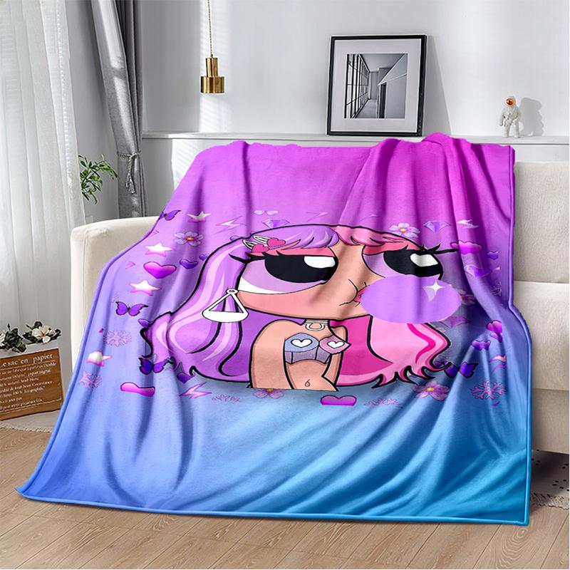 29 Style New Kawaii P-Powerpuff Girl Cartoon Blanket,Soft Throw Blanket for Home Bedroom Bed Sofa Travel Picnic Cover Kid Gift