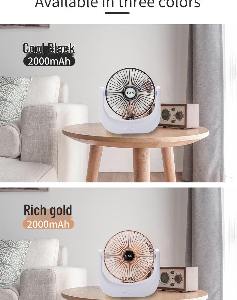 26-Year New Model Silent Mini USB Desktop Fan - Lightweight, Long Battery Life for Office & Travel