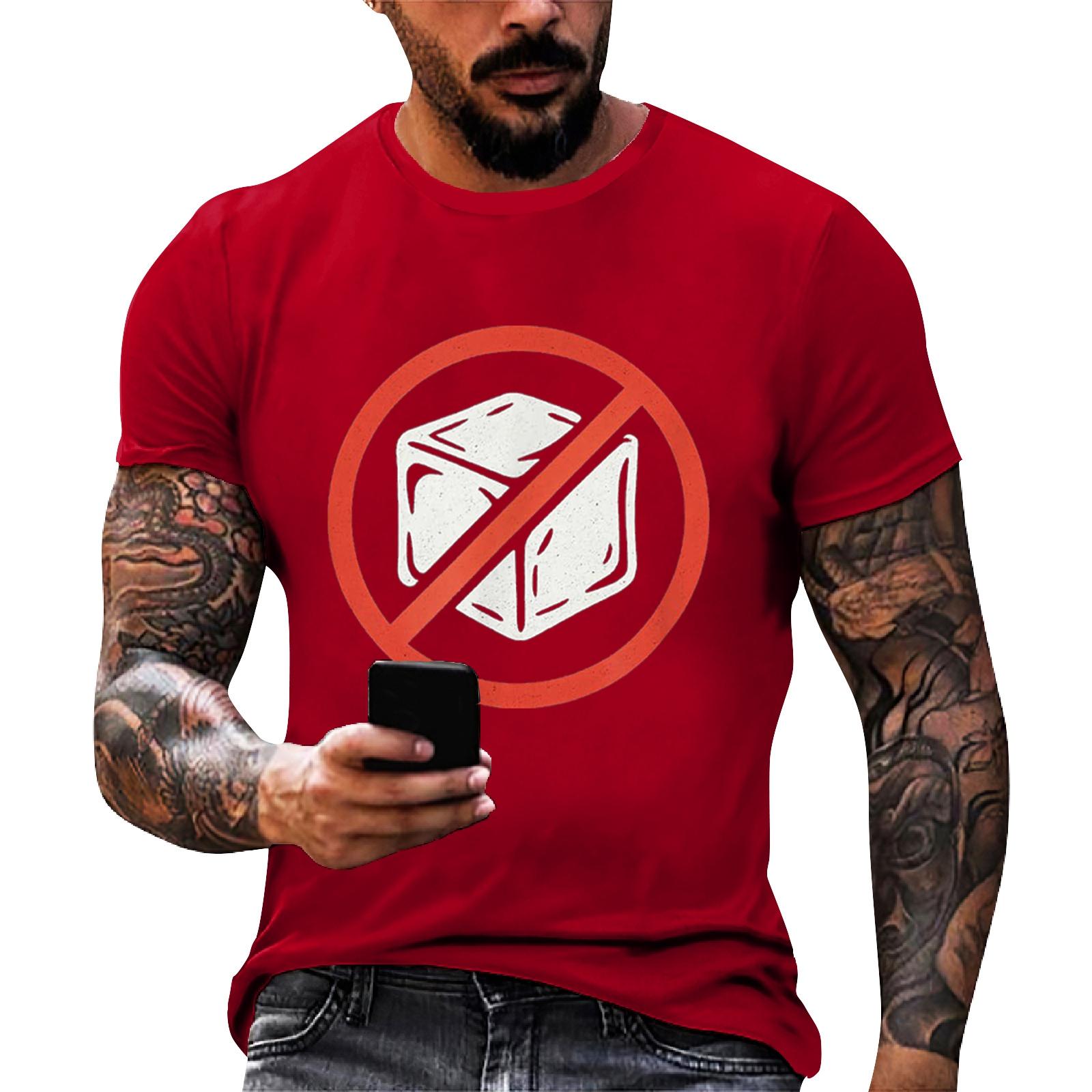 Men s loose and casual patterned letter print T-shirt short-sleeved top XL 1380₽