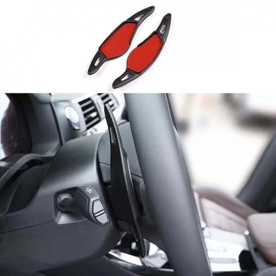 Steering Wheel Shift Paddles Switch Trim For BMW 7 Series 2016-22 Black Aluminum