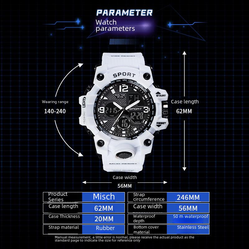 Ceas sport electronic luminos cool pentru băieți 2022 pentru elevi de gimnaziu