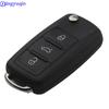 jingyuqin 10ps Folding Remote Car Shell Flip Key Case Fob For New VW Volkswagen Transporter Polo GOLF 2 Buttons