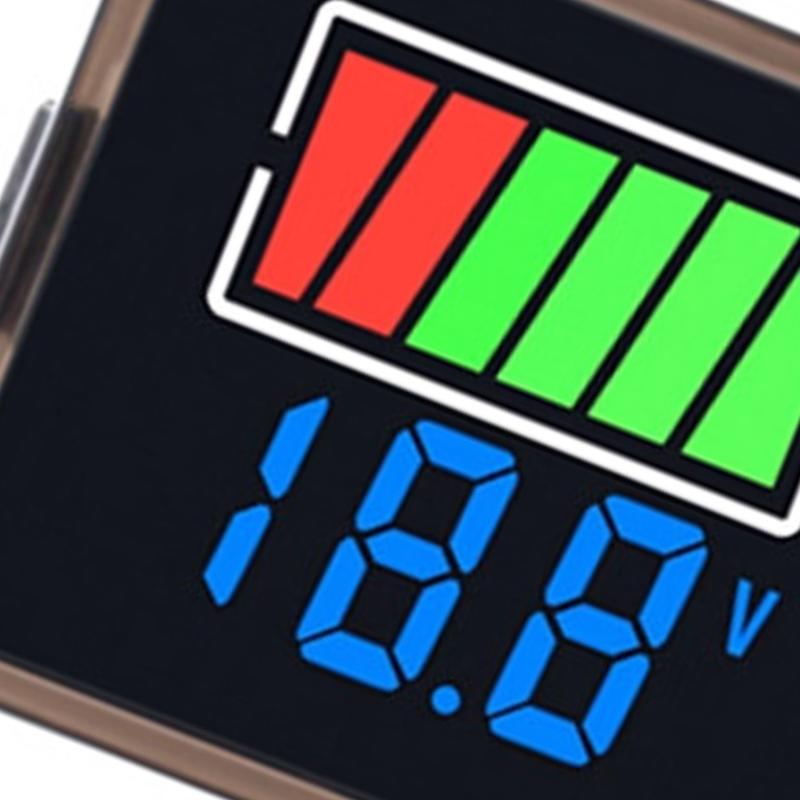 DC8-30V Tester Baterii Podwójny Port Ładowania USB Ekran LED Monitorowanie Napięć w Czasie Rzeczywistym Dla Pojazdów Kempingowych Narzędzi Elektrycznych