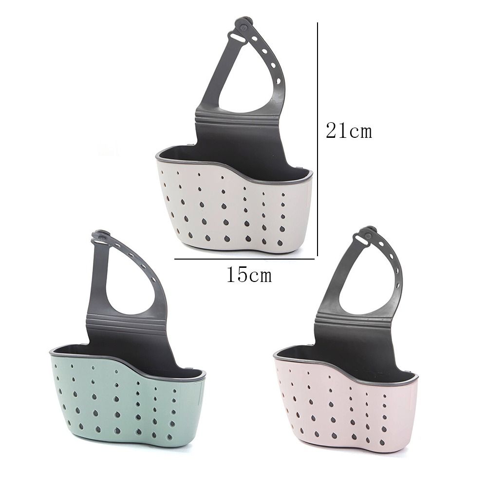 Kitchen Organizer Soap Hanging Non Perforated Storage Rack Drain Basket Storage Bag Sink Basket