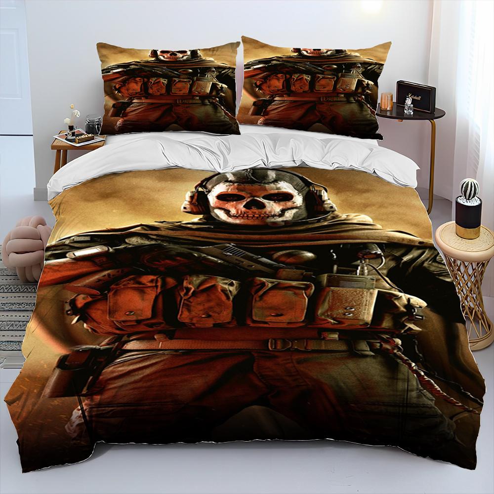 3DPrinting Game Call Of Duty Comforter Bedding Set,Duvet Cover Bed Set Quilt Cover Pillowcase,king Queen Size Bedding Set Kids