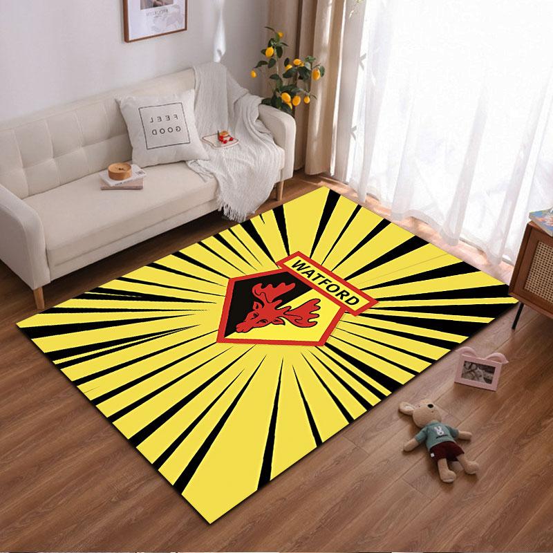 Yellow Black Watford Moose Carpet suitable as a non-slip mat for the living room or bedroom sofa